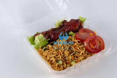 3 Comp Hinged Container Transparent Burger Box