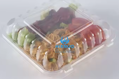 3 Comp Hinged Container Transparent Burger Box