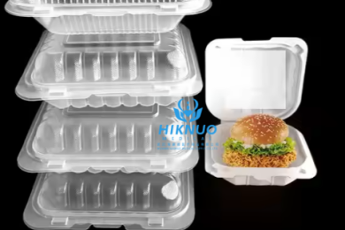 3 Comp Hinged Container Transparent Burger Box