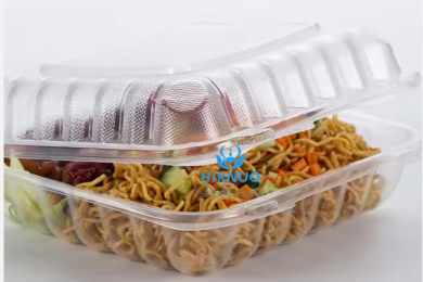 3 Comp Hinged Container Transparent Burger Box